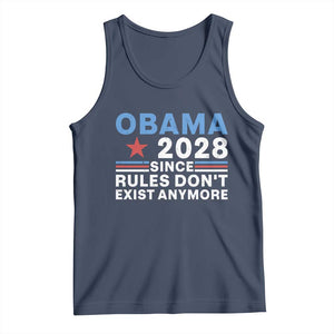 Obama 2028 Since Rules Dont Exist Anymore Tank Top Political Satire Red White and Blue