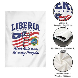 Liberia Rich Culture Strong People Patriotic Garden Flag Liberian Flag Fist Coat Of Arms Heritage Pride