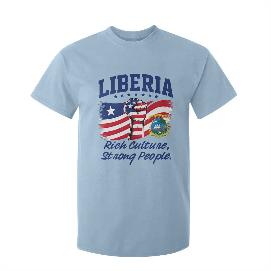 Liberia Rich Culture Strong People Patriotic T Shirt For Kid Liberian Flag Fist Coat Of Arms Heritage Pride