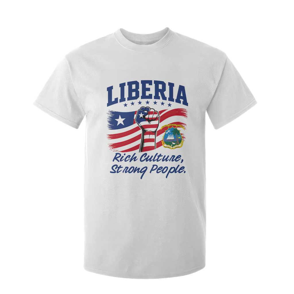 Liberia Rich Culture Strong People Patriotic T Shirt For Kid Liberian Flag Fist Coat Of Arms Heritage Pride TS02 White Print Your Wear