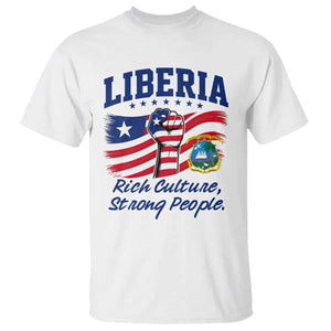Liberia Rich Culture Strong People Patriotic T Shirt Liberian Flag Fist Coat Of Arms Heritage Pride