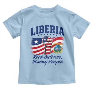 Liberia Rich Culture Strong People Patriotic Toddler T Shirt Liberian Flag Fist Coat Of Arms Heritage Pride