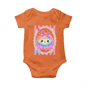 Kawaii Third Grade Glitter Dumpling Printed Graphic Baby Onesie Cute First Day Back To School for Students Teachers