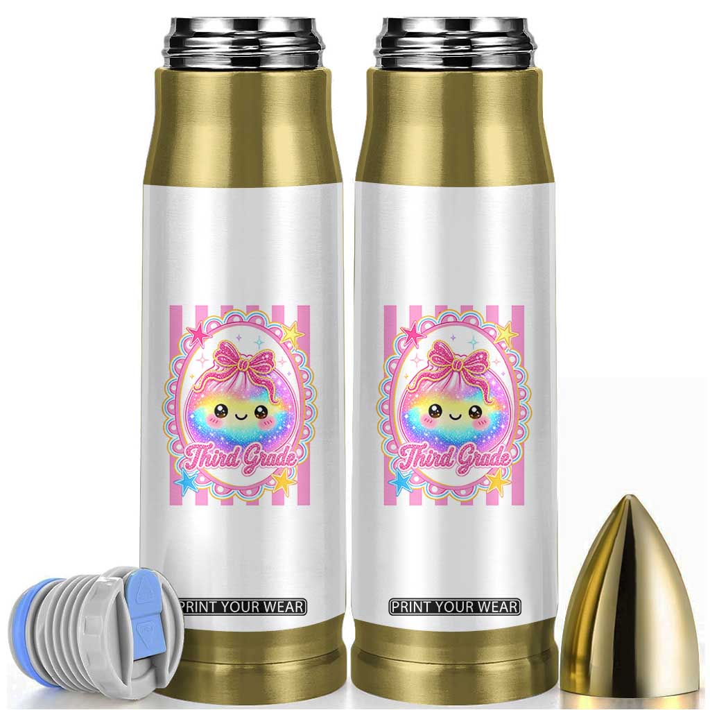 Kawaii Third Grade Glitter Dumpling Printed Graphic Bullet Tumbler Cute First Day Back To School for Students Teachers TS02 White Print Your Wear