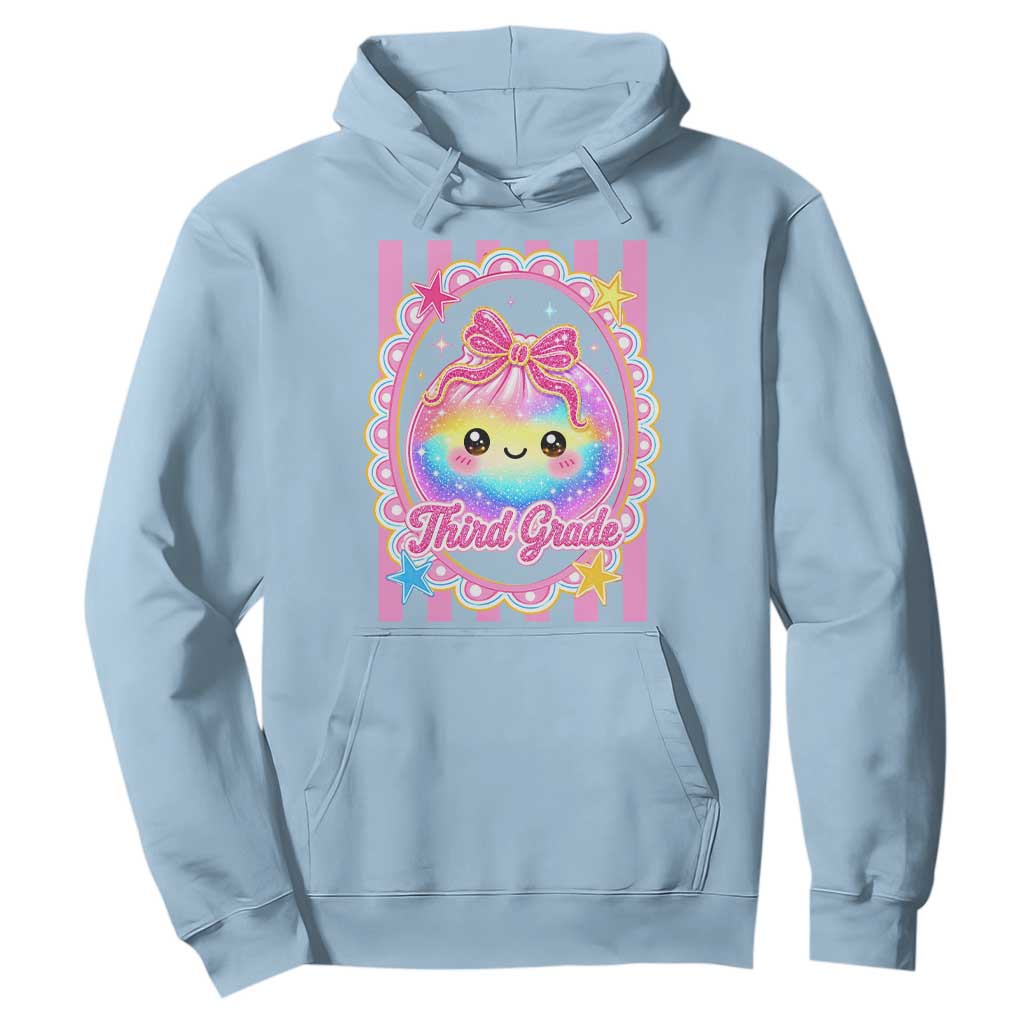Kawaii Third Grade Glitter Dumpling Printed Graphic Hoodie Cute First Day Back To School for Students Teachers
