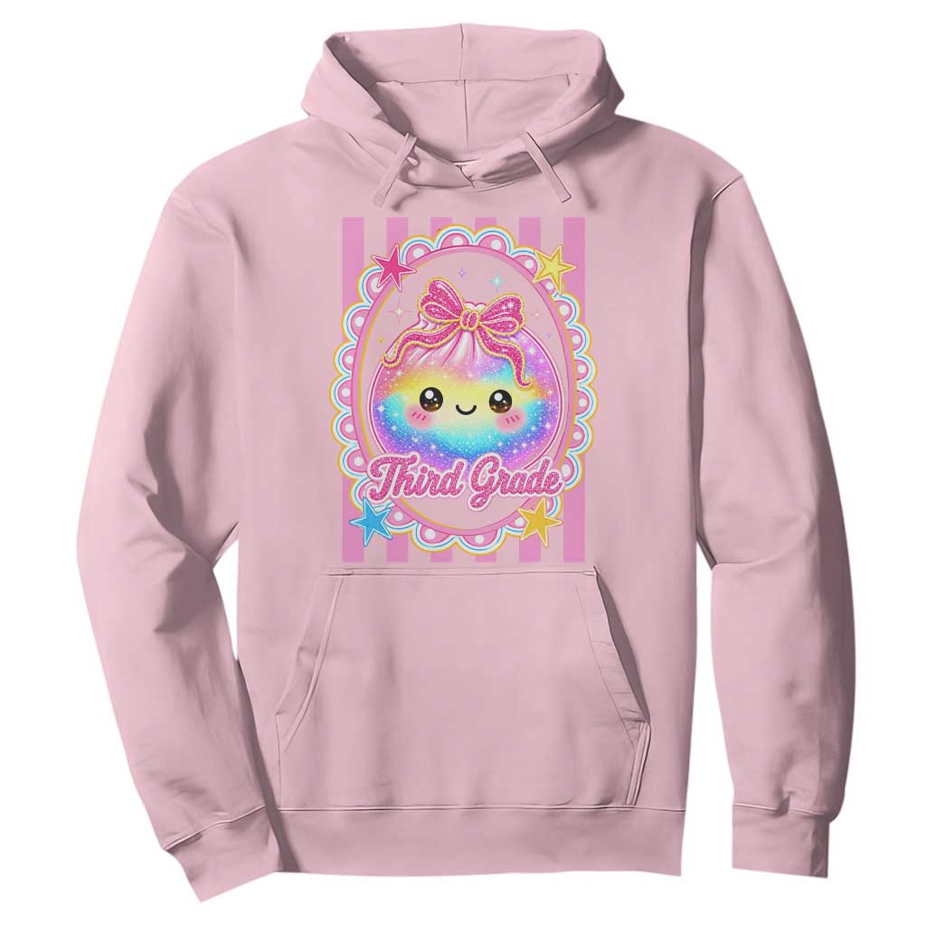 Kawaii Third Grade Glitter Dumpling Printed Graphic Hoodie Cute First Day Back To School for Students Teachers