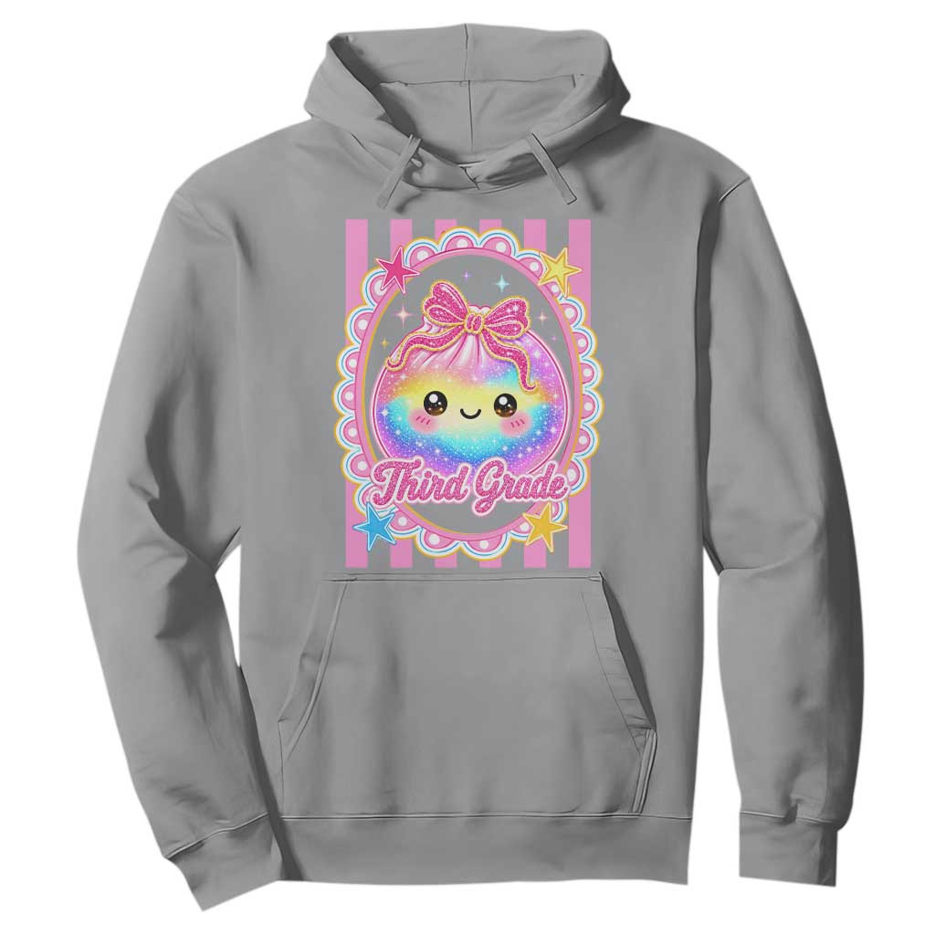 Kawaii Third Grade Glitter Dumpling Printed Graphic Hoodie Cute First Day Back To School for Students Teachers