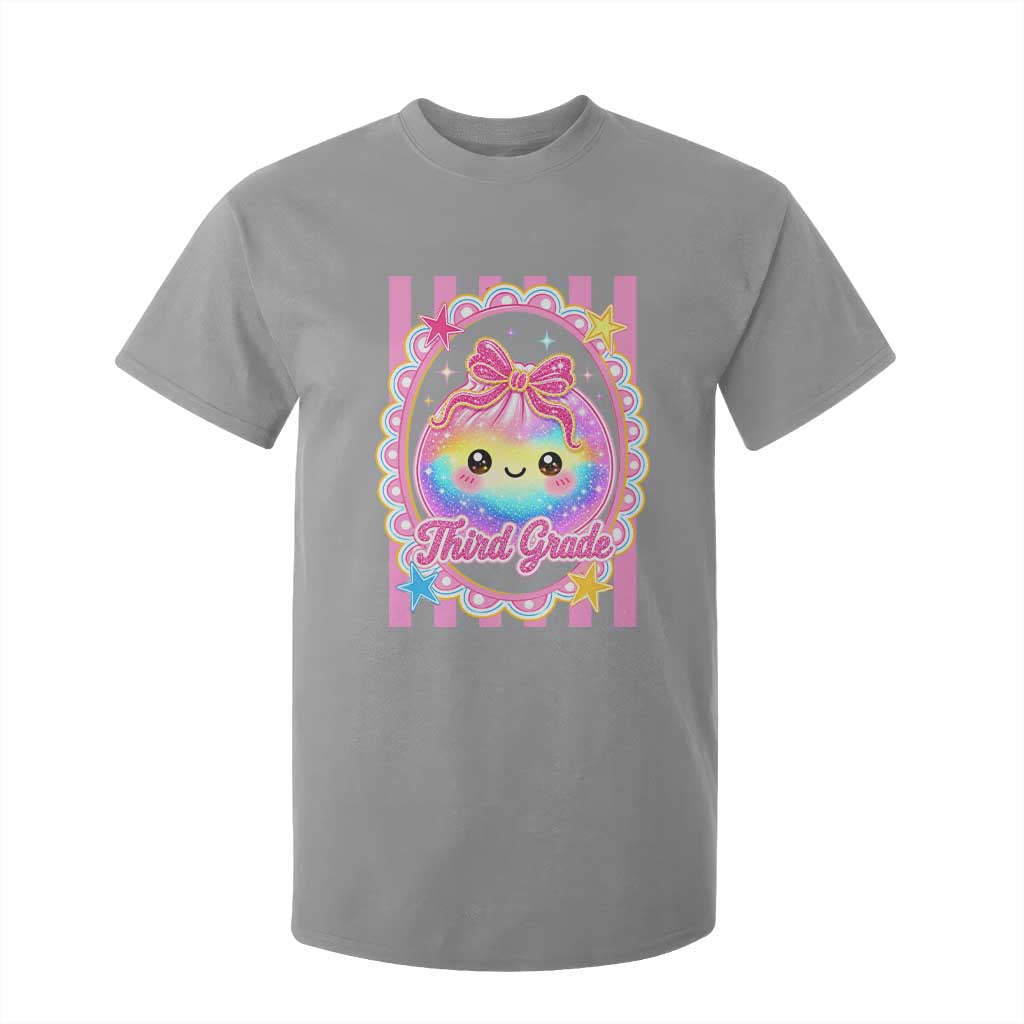 Kawaii Third Grade Glitter Dumpling Printed Graphic T Shirt For Kid Cute First Day Back To School for Students Teachers
