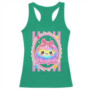 Kawaii Third Grade Glitter Dumpling Printed Graphic Racerback Tank Top Cute First Day Back To School for Students Teachers