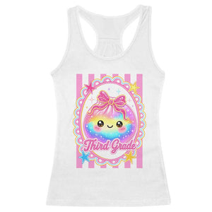 Kawaii Third Grade Glitter Dumpling Printed Graphic Racerback Tank Top Cute First Day Back To School for Students Teachers
