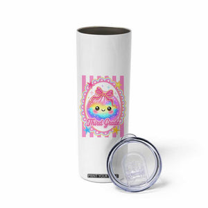 Kawaii Third Grade Glitter Dumpling Printed Graphic Skinny Tumbler Cute First Day Back To School for Students Teachers