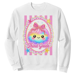 Kawaii Third Grade Glitter Dumpling Printed Graphic Sweatshirt Cute First Day Back To School for Students Teachers