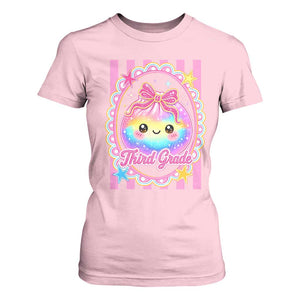 Kawaii Third Grade Glitter Dumpling Printed Graphic T Shirt For Women Cute First Day Back To School for Students Teachers