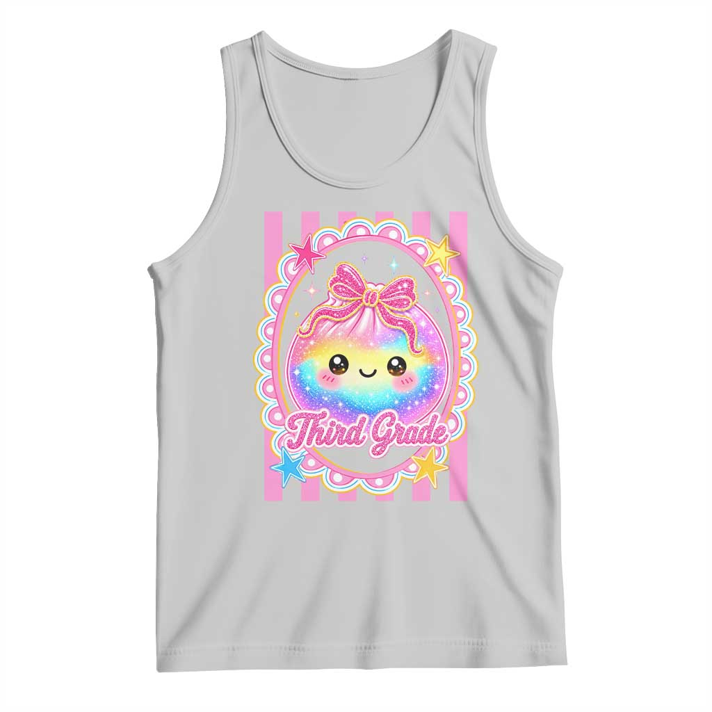 Kawaii Third Grade Glitter Dumpling Printed Graphic Tank Top Cute First Day Back To School for Students Teachers