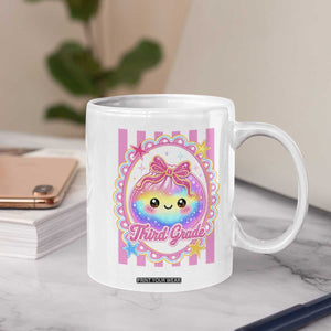 Kawaii Third Grade Glitter Dumpling Printed Graphic Coffee Mug Cute First Day Back To School for Students Teachers