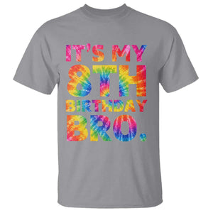 It is My 8th Birthday Bro Printed Tie Dye Graphic T Shirt 8 Years Old Bday Party Retro Hippie Rainbow