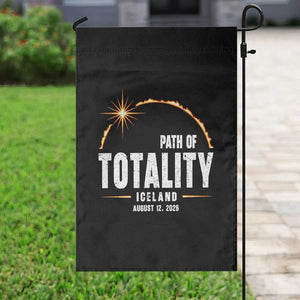 Path of Totality Iceland August 12 2026 Garden Flag Total Solar Eclipse Astronomy Travel Gift
