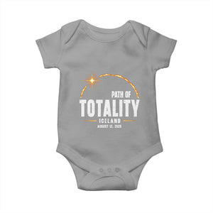 Path of Totality Iceland August 12 2026 Baby Onesie Total Solar Eclipse Astronomy Travel Gift