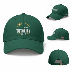 Path of Totality Iceland August 12 2026 Baseball Cap Total Solar Eclipse Astronomy Travel Gift