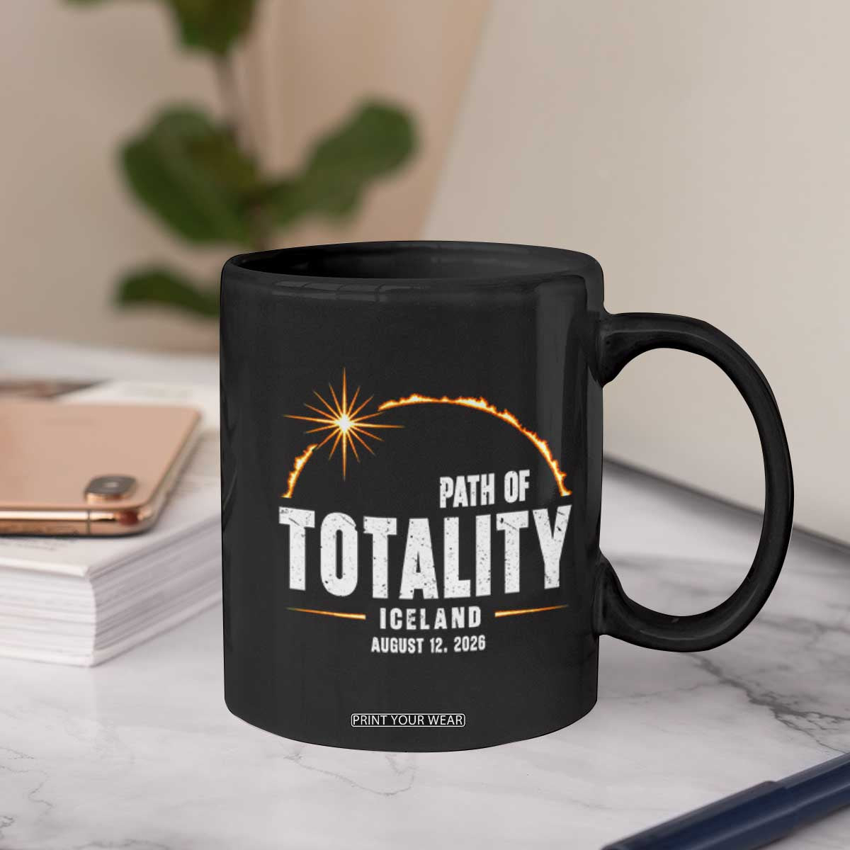 Path of Totality Iceland August 12 2026 Coffee Mug Total Solar Eclipse Astronomy Travel Gift