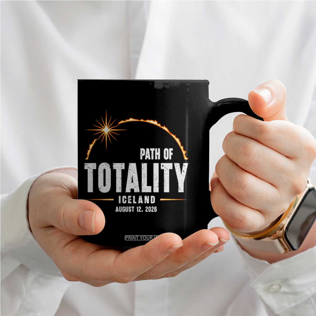 Path of Totality Iceland August 12 2026 Coffee Mug Total Solar Eclipse Astronomy Travel Gift