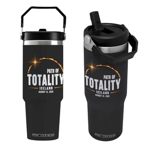 Path of Totality Iceland August 12 2026 Flip Straw Tumbler Total Solar Eclipse Astronomy Travel Gift