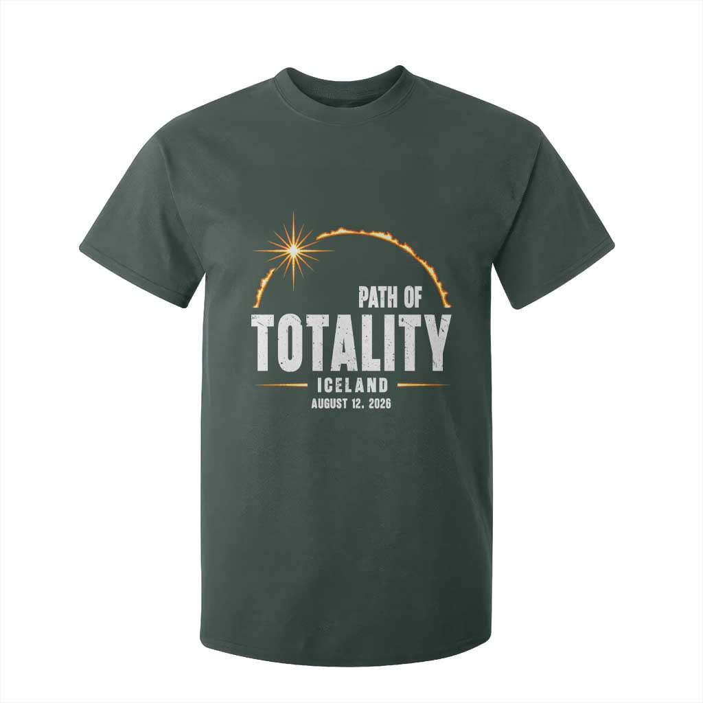 Path of Totality Iceland August 12 2026 T Shirt For Kid Total Solar Eclipse Astronomy Travel Gift