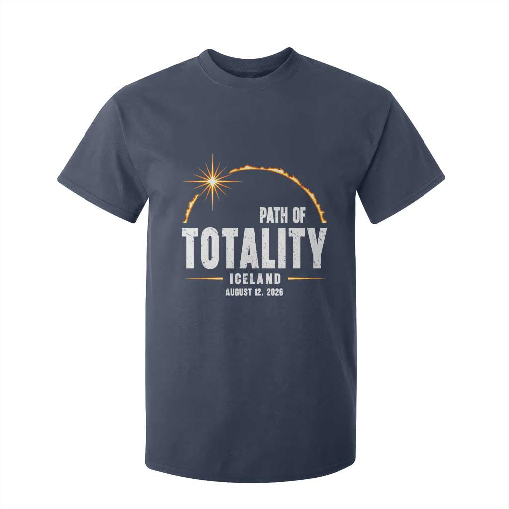 Path of Totality Iceland August 12 2026 T Shirt For Kid Total Solar Eclipse Astronomy Travel Gift