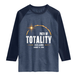 Path of Totality Iceland August 12 2026 Raglan Shirt Total Solar Eclipse Astronomy Travel Gift