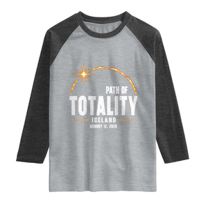 Path of Totality Iceland August 12 2026 Raglan Shirt Total Solar Eclipse Astronomy Travel Gift