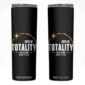 Path of Totality Iceland August 12 2026 Skinny Tumbler Total Solar Eclipse Astronomy Travel Gift
