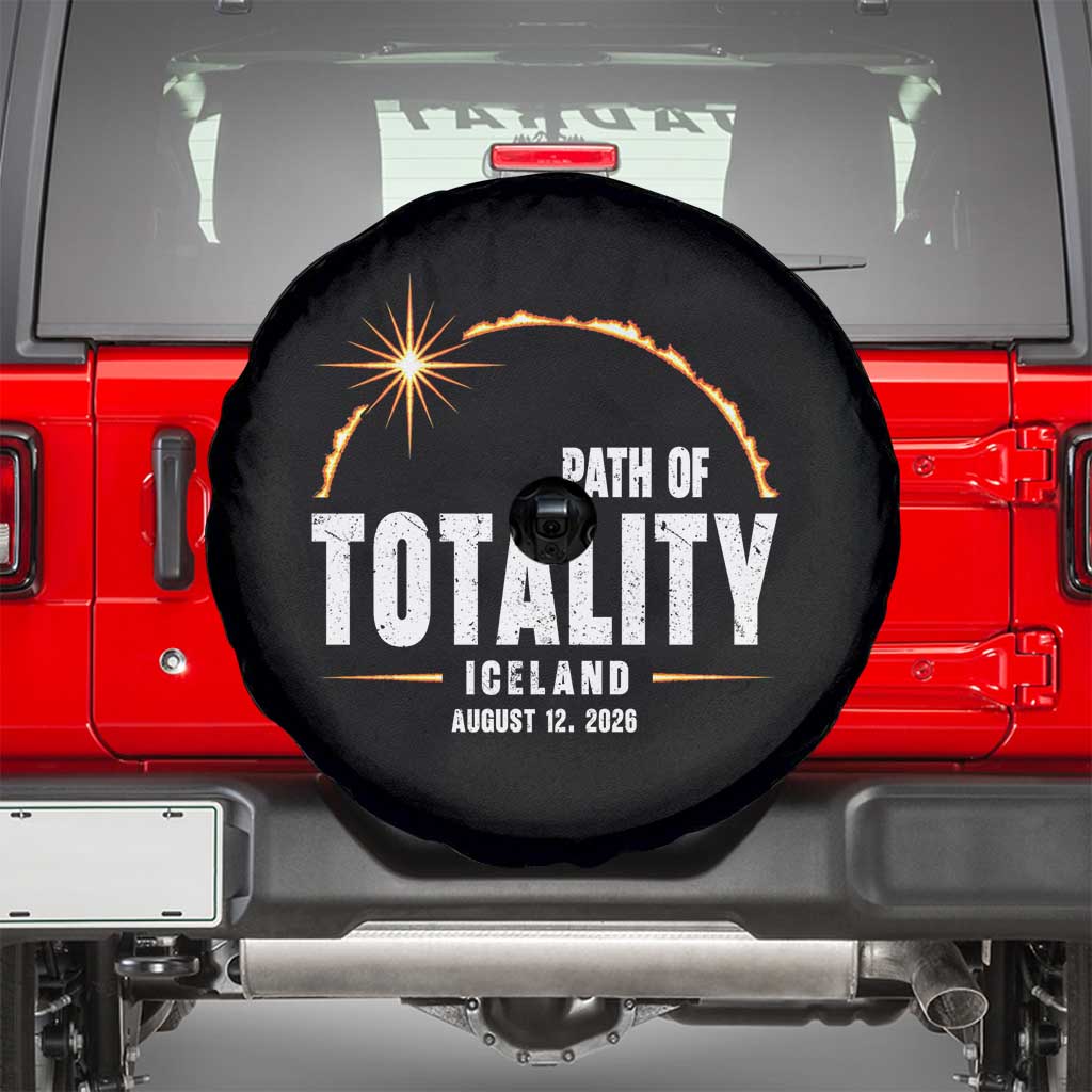 Path of Totality Iceland August 12 2026 Spare Tire Cover Total Solar Eclipse Astronomy Travel Gift