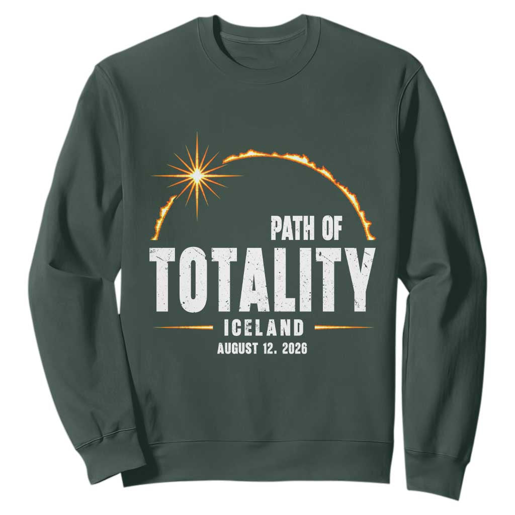Path of Totality Iceland August 12 2026 Sweatshirt Total Solar Eclipse Astronomy Travel Gift