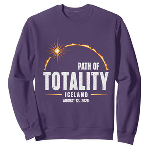 Path of Totality Iceland August 12 2026 Sweatshirt Total Solar Eclipse Astronomy Travel Gift