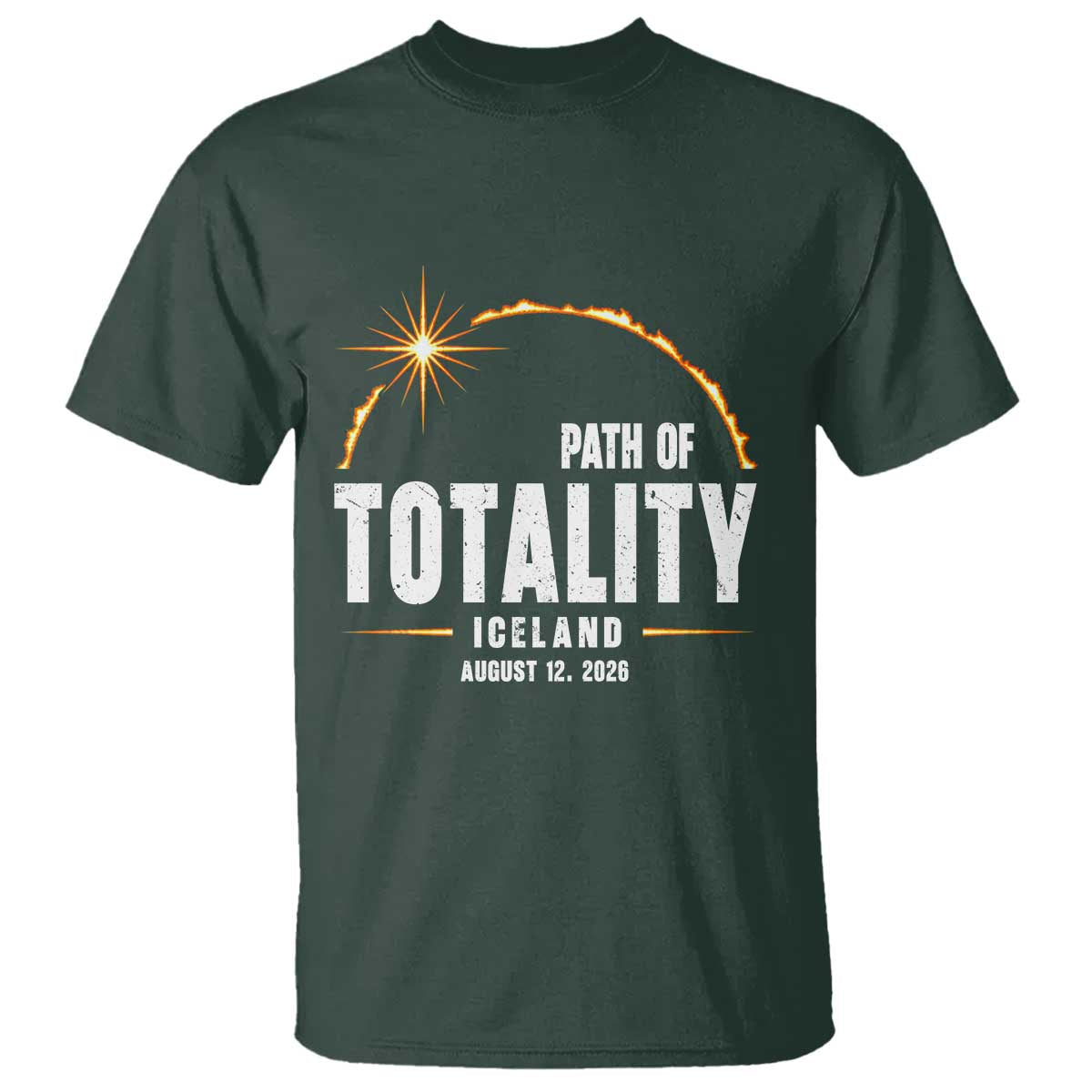 Path of Totality Iceland August 12 2026 T Shirt Total Solar Eclipse Astronomy Travel Gift