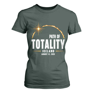 Path of Totality Iceland August 12 2026 T Shirt For Women Total Solar Eclipse Astronomy Travel Gift