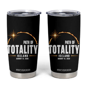 Path of Totality Iceland August 12 2026 Tumbler Cup Total Solar Eclipse Astronomy Travel Gift