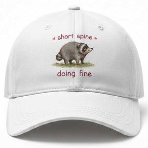 Cute Watercolor Jimothy the Raccoon Inspirational Baseball Cap Short Spine Doing Fine Viral Seattle Trash Panda Supporter