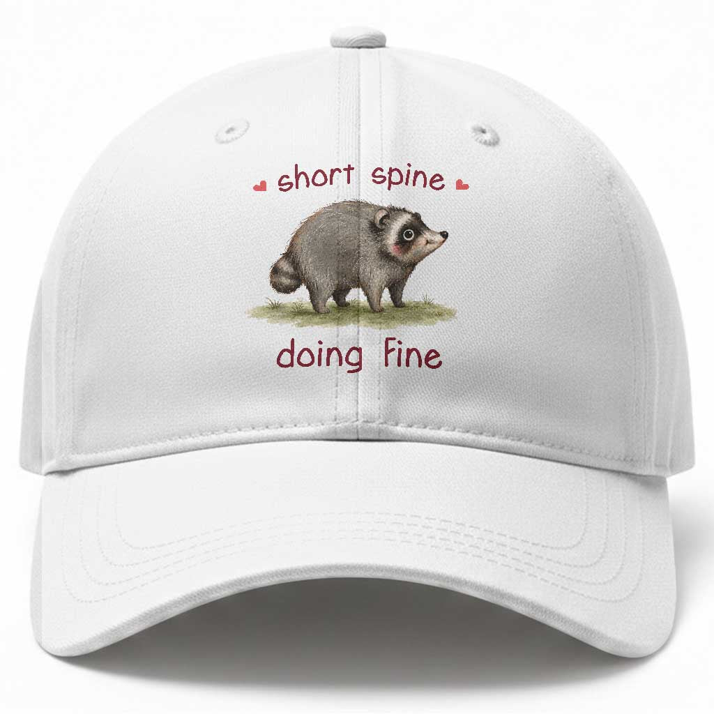 Cute Watercolor Jimothy the Raccoon Inspirational Baseball Cap Short Spine Doing Fine Viral Seattle Trash Panda Supporter TS02 Print Your Wear