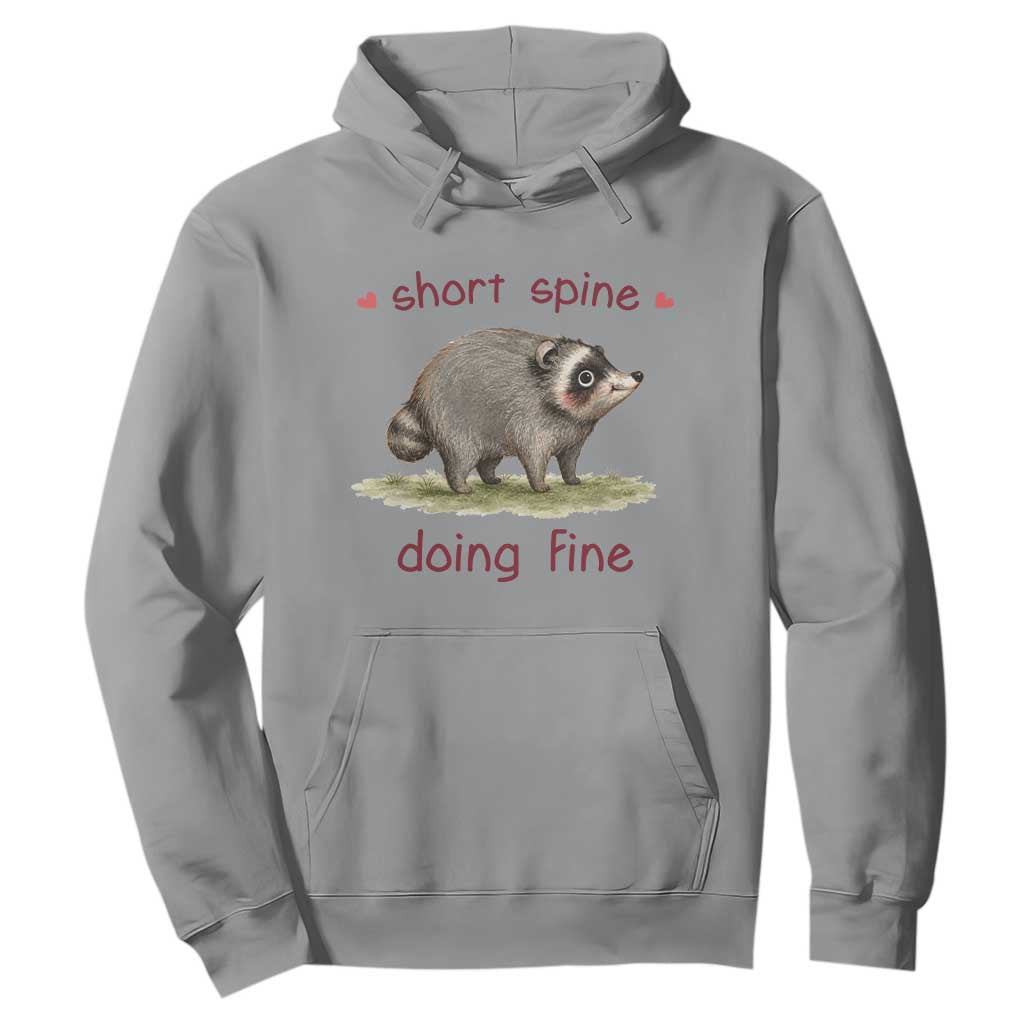 Cute Watercolor Jimothy the Raccoon Inspirational Hoodie Short Spine Doing Fine Viral Seattle Trash Panda Supporter