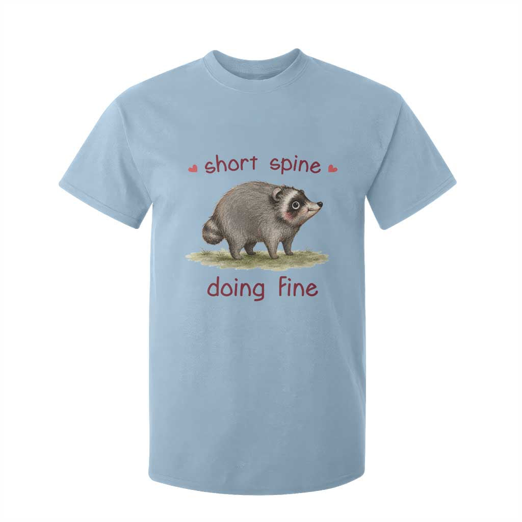 Cute Watercolor Jimothy the Raccoon Inspirational T Shirt For Kid Short Spine Doing Fine Viral Seattle Trash Panda Supporter