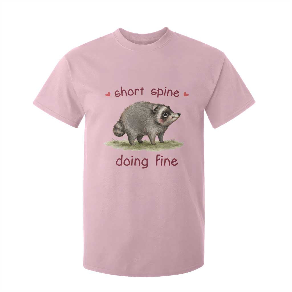 Cute Watercolor Jimothy the Raccoon Inspirational T Shirt For Kid Short Spine Doing Fine Viral Seattle Trash Panda Supporter