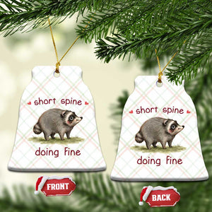 Cute Watercolor Jimothy the Raccoon Inspirational Ceramic Ornament Short Spine Doing Fine Viral Seattle Trash Panda Supporter