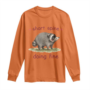 Cute Watercolor Jimothy the Raccoon Inspirational Long Sleeve Shirt Short Spine Doing Fine Viral Seattle Trash Panda Supporter