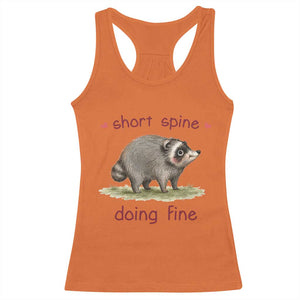 Cute Watercolor Jimothy the Raccoon Inspirational Racerback Tank Top Short Spine Doing Fine Viral Seattle Trash Panda Supporter