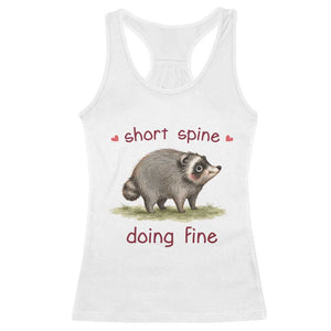 Cute Watercolor Jimothy the Raccoon Inspirational Racerback Tank Top Short Spine Doing Fine Viral Seattle Trash Panda Supporter