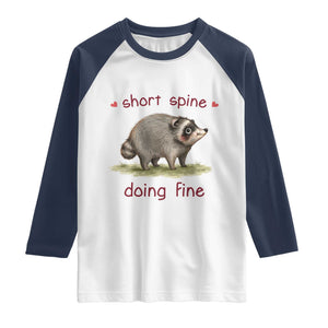 Cute Watercolor Jimothy the Raccoon Inspirational Raglan Shirt Short Spine Doing Fine Viral Seattle Trash Panda Supporter