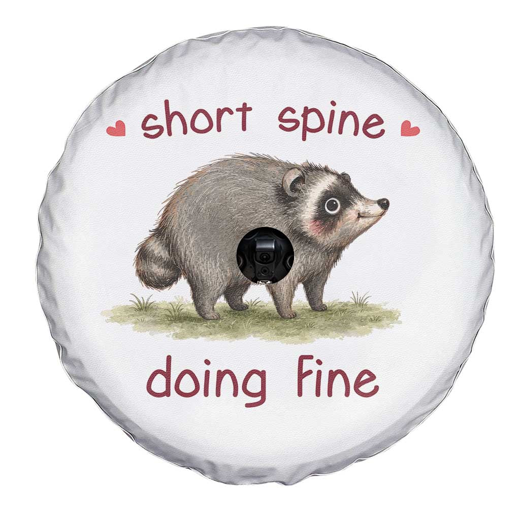 Cute Watercolor Jimothy the Raccoon Inspirational Spare Tire Cover Short Spine Doing Fine Viral Seattle Trash Panda Supporter