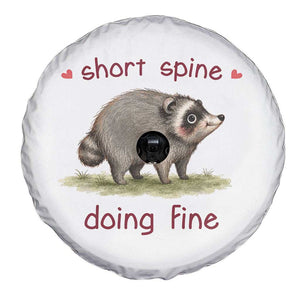 Cute Watercolor Jimothy the Raccoon Inspirational Spare Tire Cover Short Spine Doing Fine Viral Seattle Trash Panda Supporter