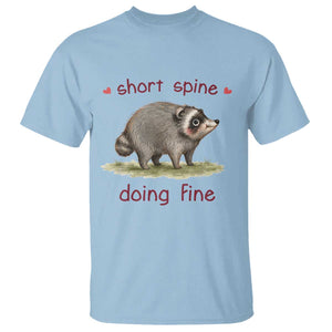 Cute Watercolor Jimothy the Raccoon Inspirational T Shirt Short Spine Doing Fine Viral Seattle Trash Panda Supporter